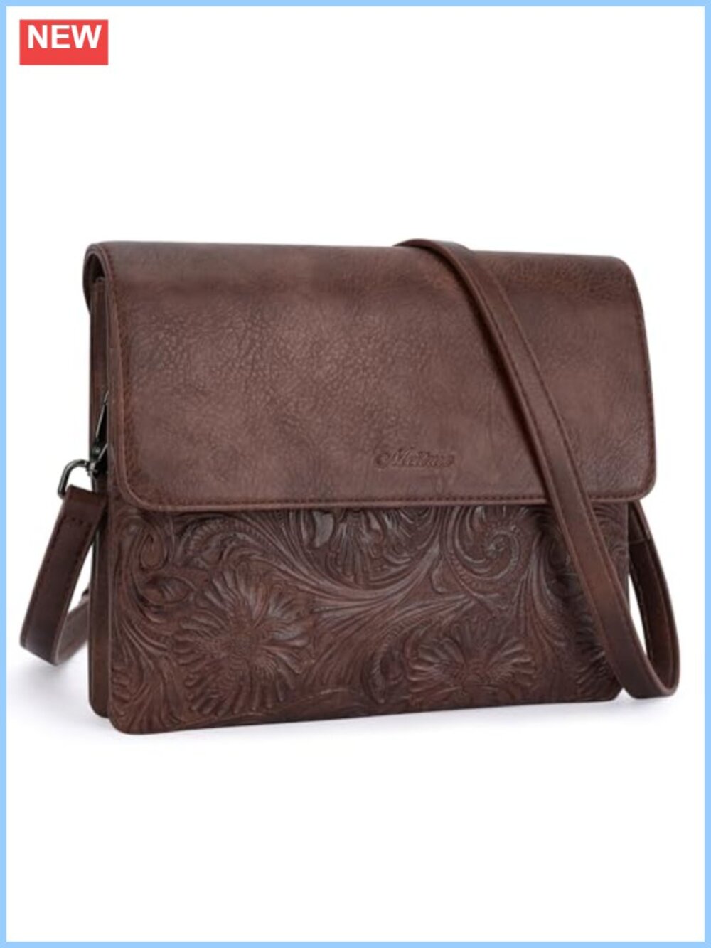Vegan Leather Crossbody Bag Adjustable Strap Cell Phone Purse